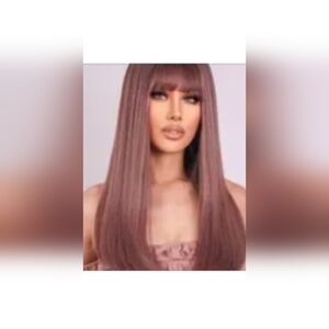 New 24" Rose Gold Synthetic Wig